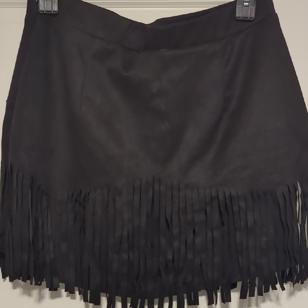 Black Fringe Skirt - Picture 5 of 6